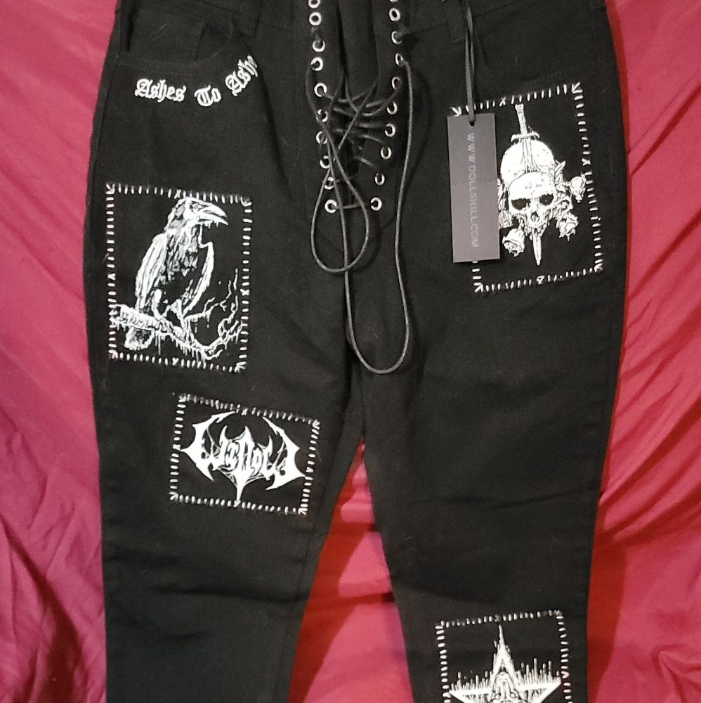 Dolls Kill Widow Patch jeans